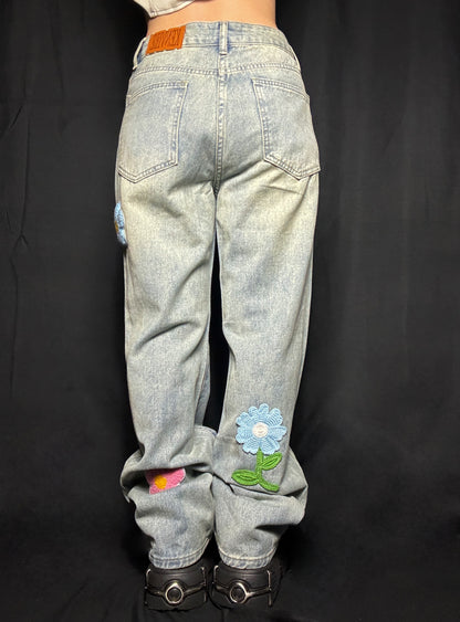Flower patch denim A242