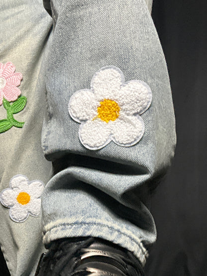 Flower patch denim A242