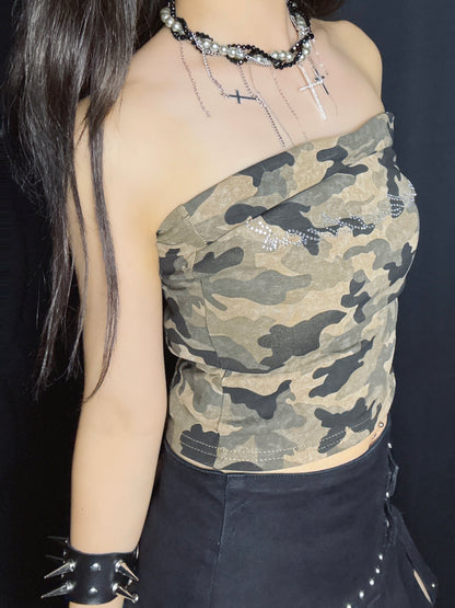camo bustier A89