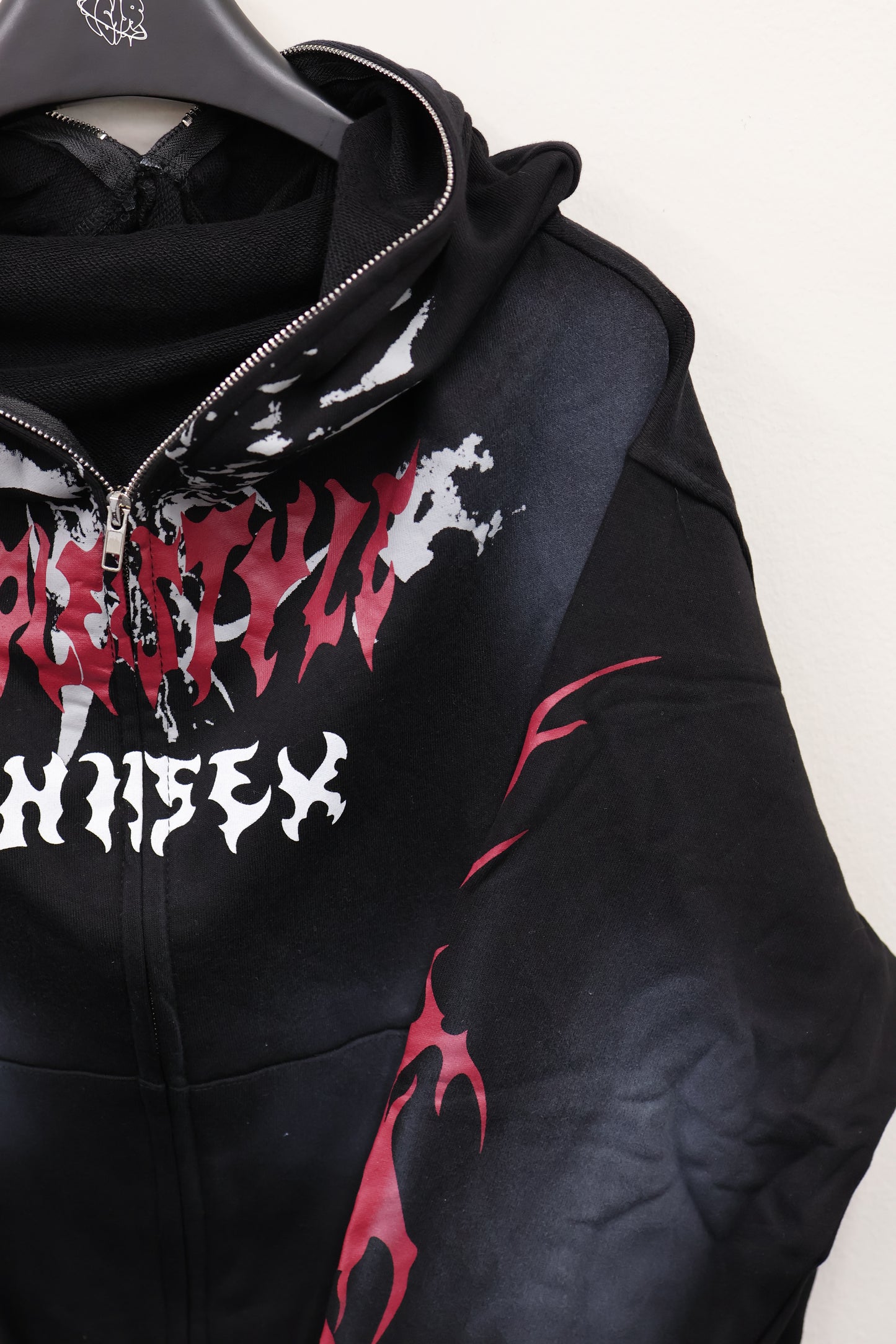 Flame Print Hoodie A314