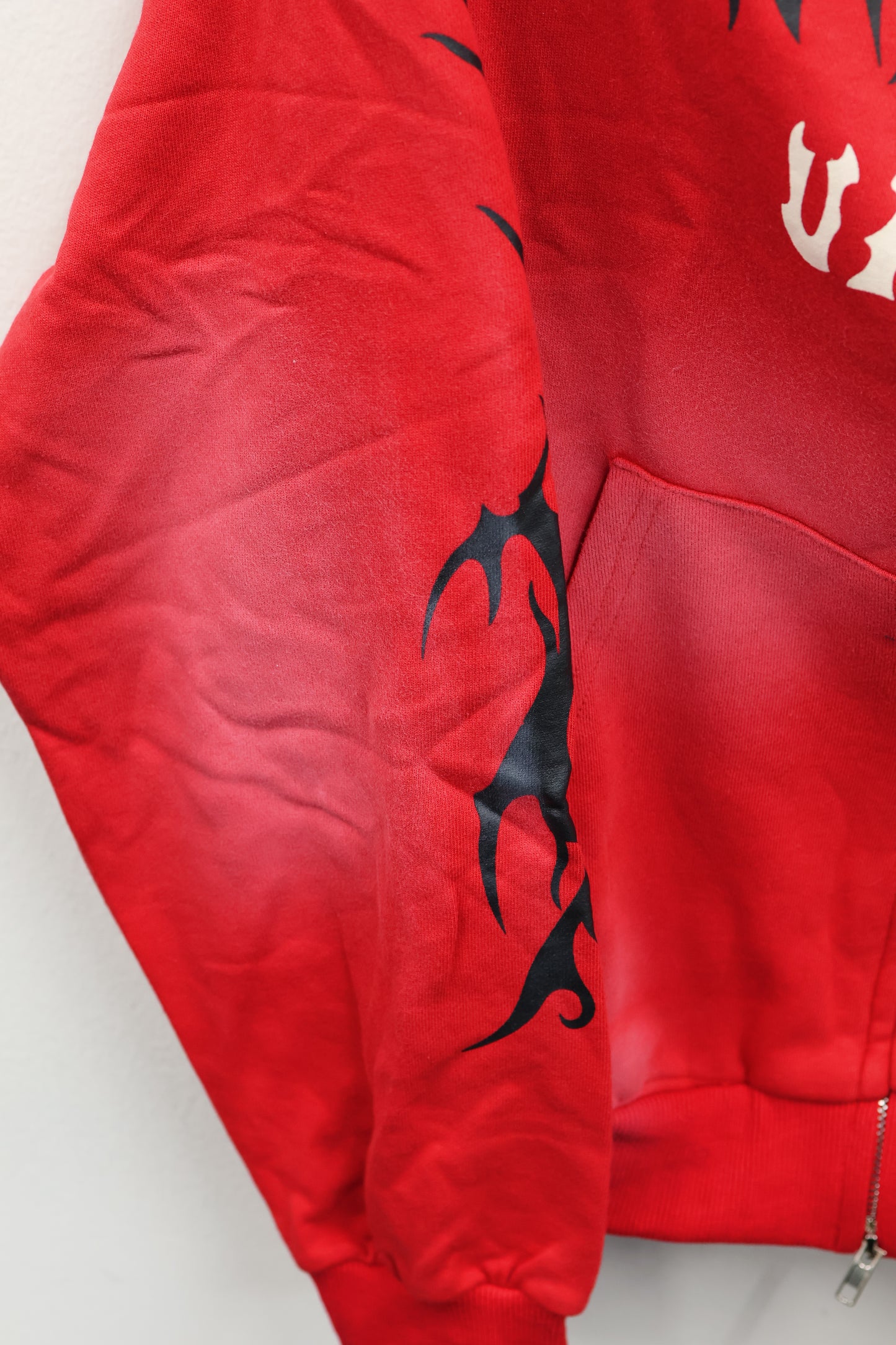 Flame Print Hoodie A314