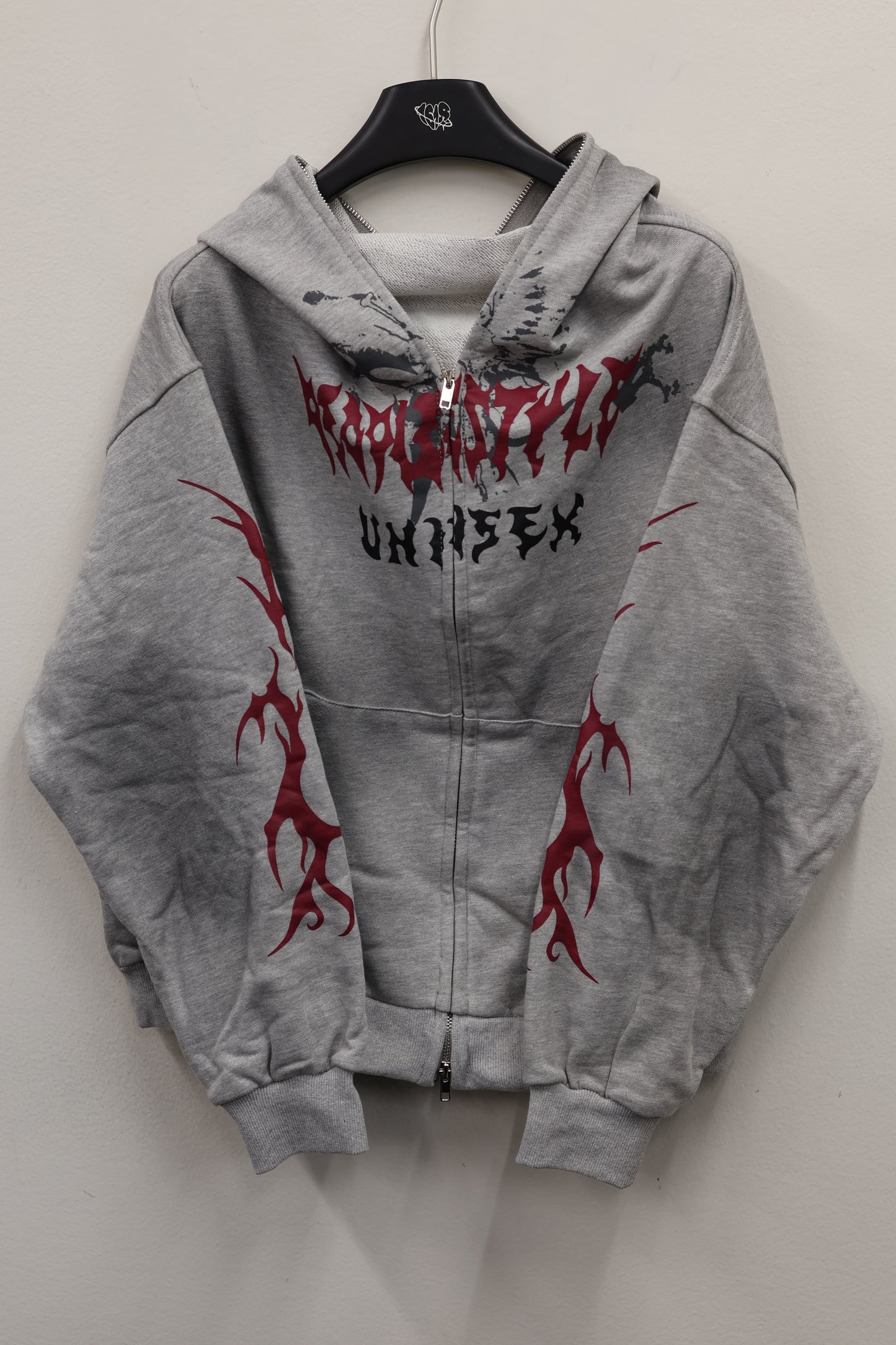 Flame Print Hoodie A314