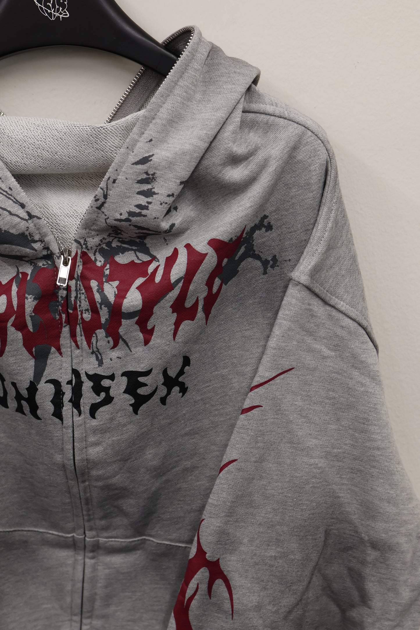 Flame Print Hoodie A314