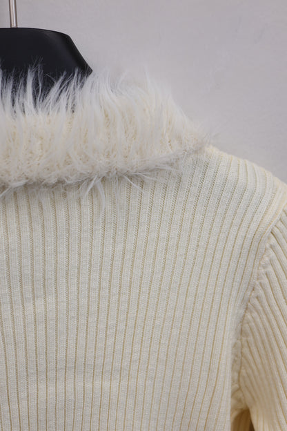 Fur Trim Cardigan A319