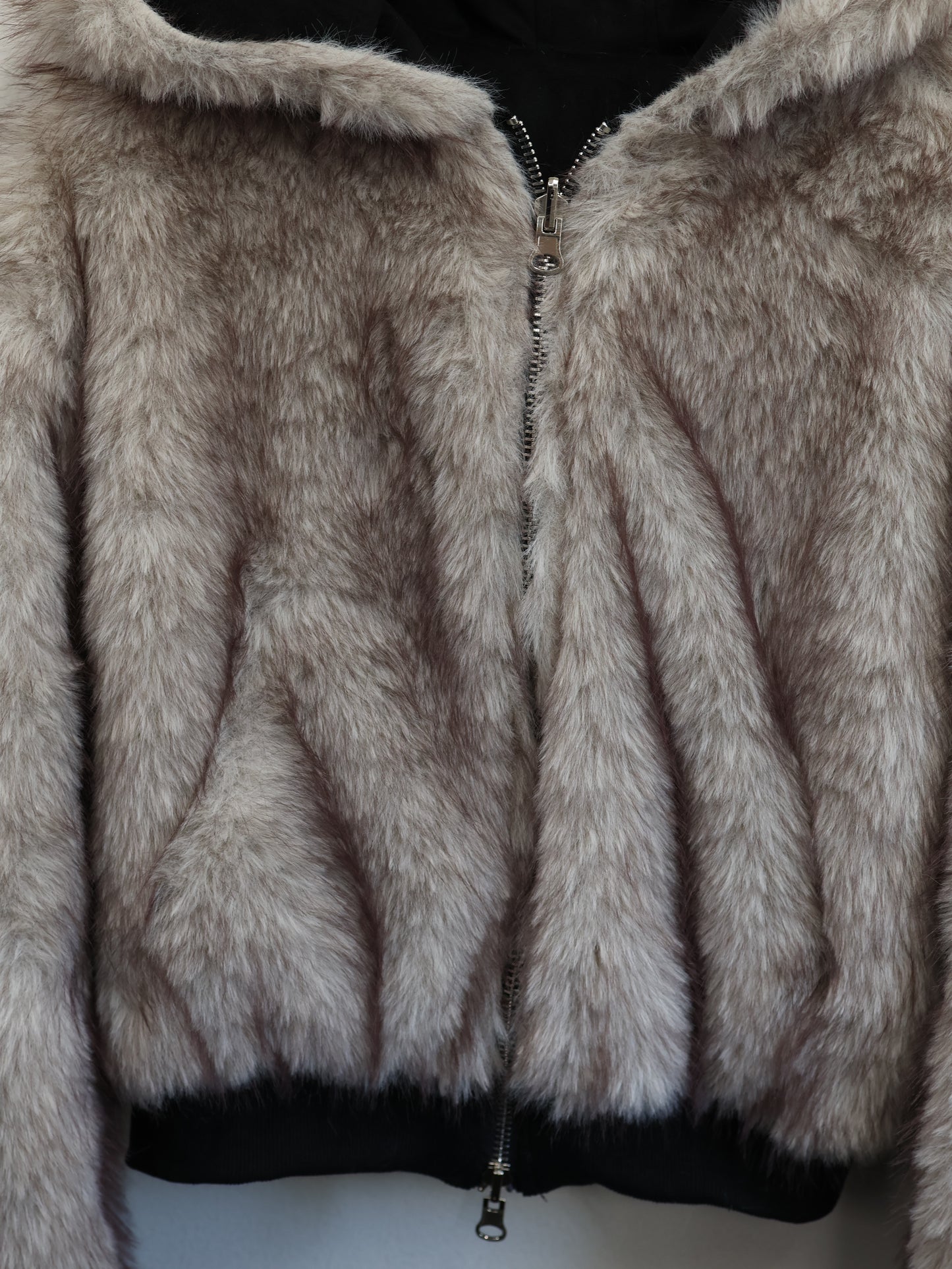 Fuzzy Edge Zip Hoodie　A448