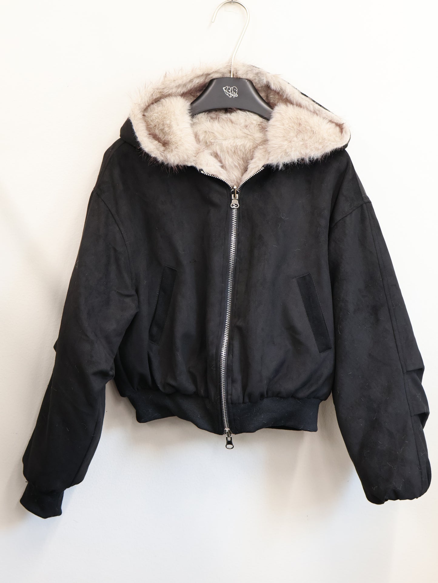 Fuzzy Edge Zip Hoodie　A448