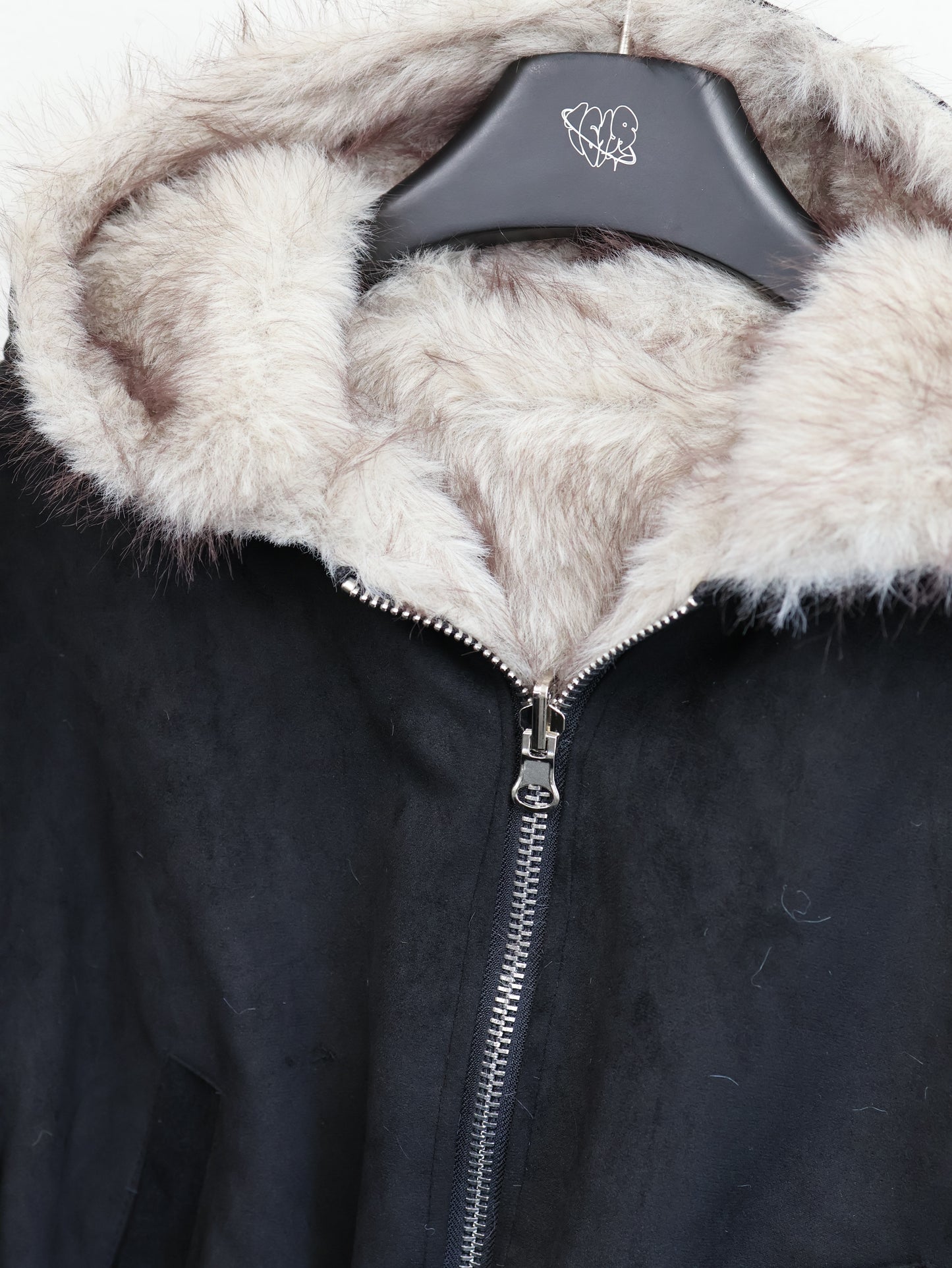 Fuzzy Edge Zip Hoodie　A448