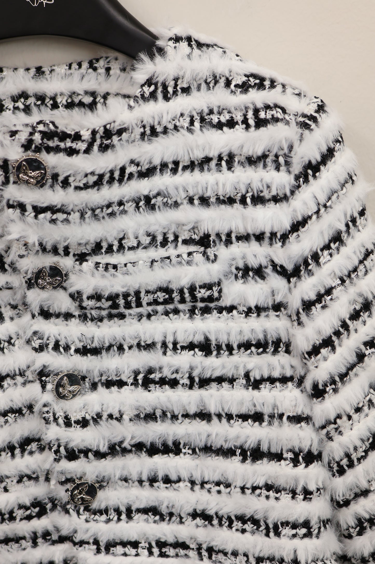 Fuzzy Stripe Jacket A321