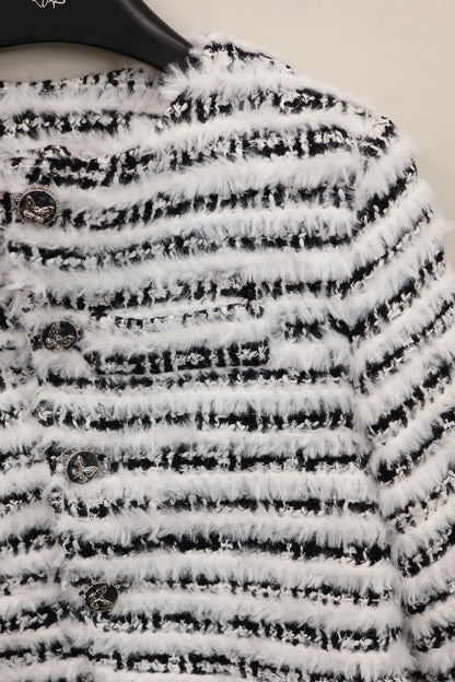Fuzzy Stripe Jacket A321