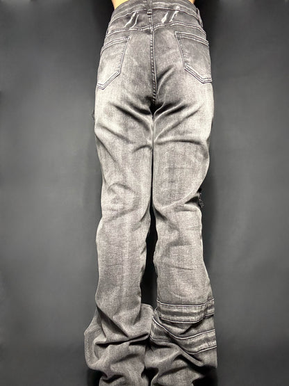 Slice Cross Denim pants A525