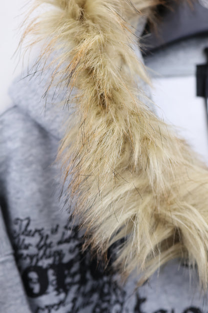 Grunge Fur Hoodie A323