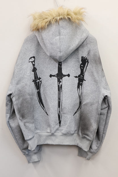 Grunge Fur Hoodie A323