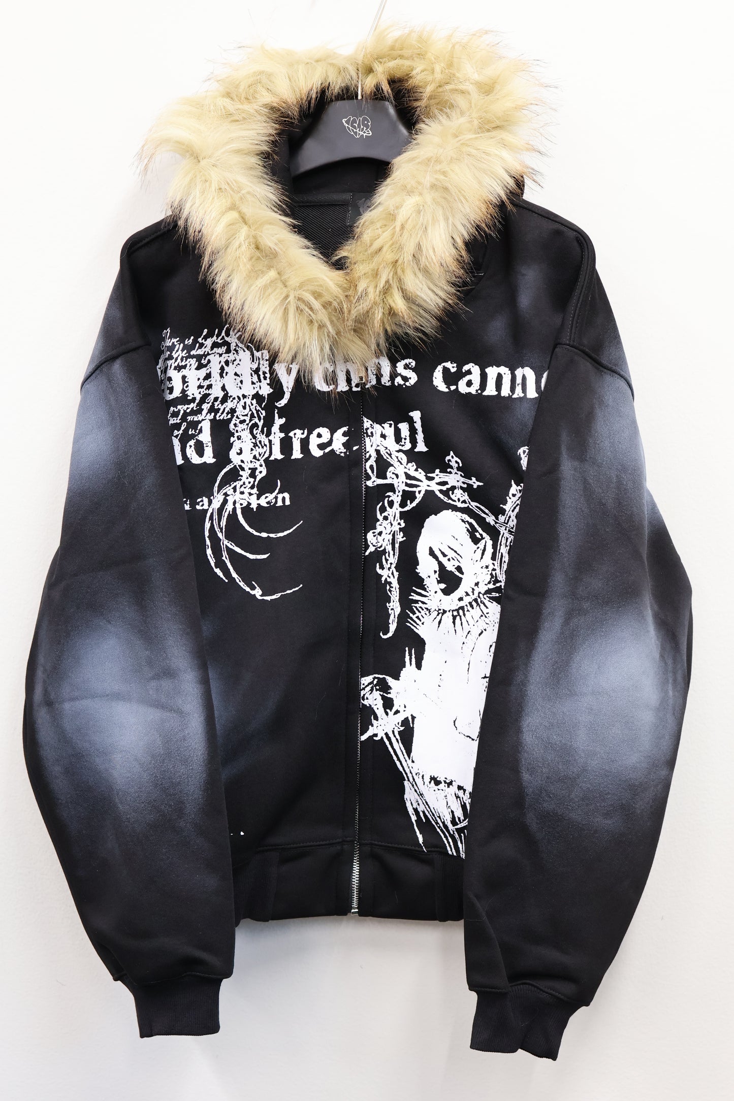 Grunge Fur Hoodie A323