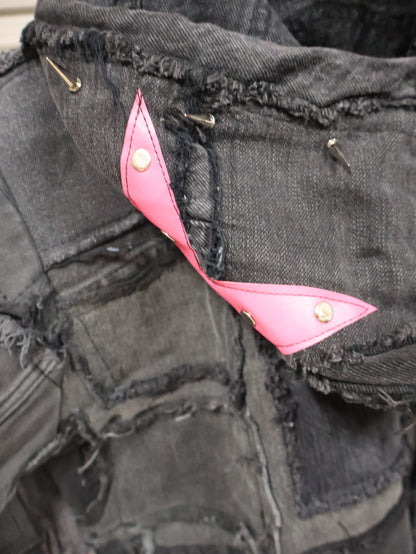 Pink Venom Patchwork Hoodie Jacket RA1013