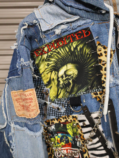 Wild Riot Patchwork Denim Hoodie RA1014