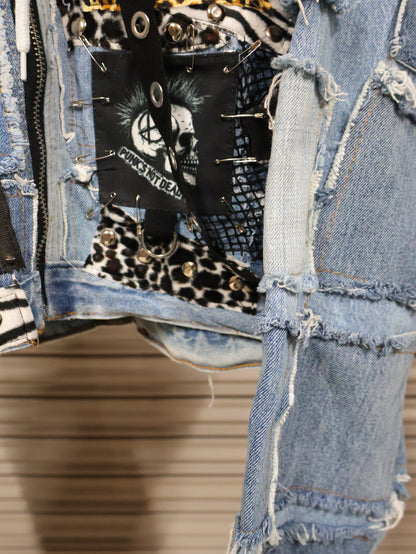 Wild Riot Patchwork Denim Hoodie RA1014