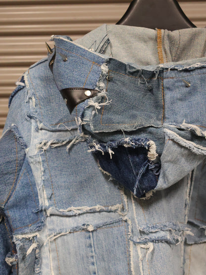 Wild Riot Patchwork Denim Hoodie RA1014