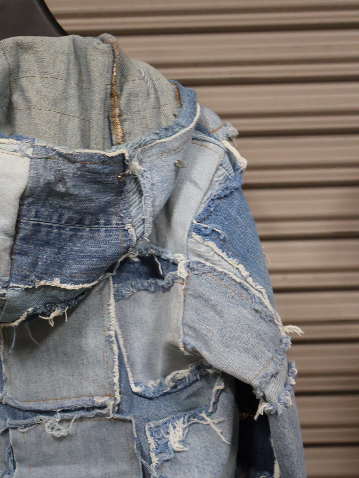 Leopard Chaos Denim Hoodie RA1015