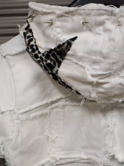 Ivory Rebel Patchwork Hoodie RA1019