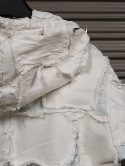 Ivory Rebel Patchwork Hoodie RA1019