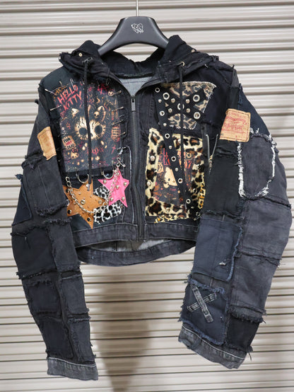 Midnight Riot Patchwork Hoodie RA1020