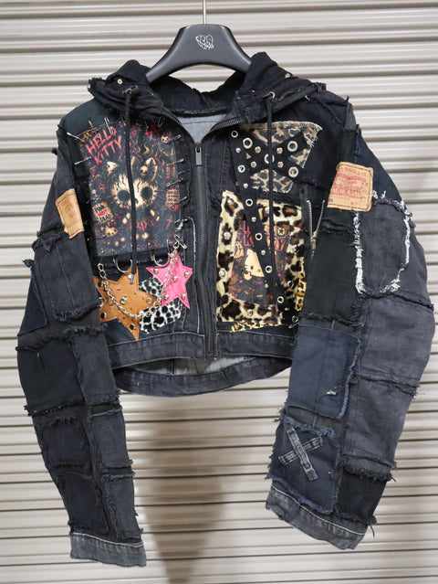 Midnight Riot Patchwork Hoodie RA1020