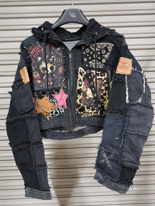 Midnight Riot Patchwork Hoodie RA1020