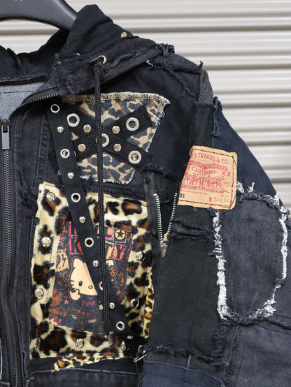 Midnight Riot Patchwork Hoodie RA1020