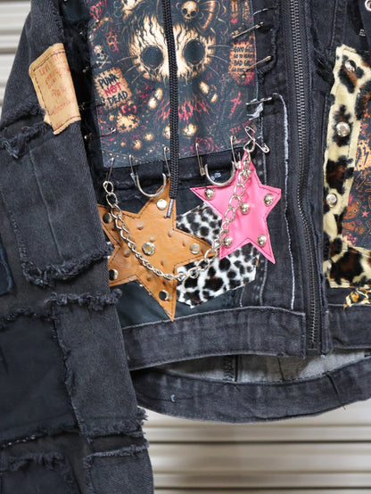 Midnight Riot Patchwork Hoodie RA1020