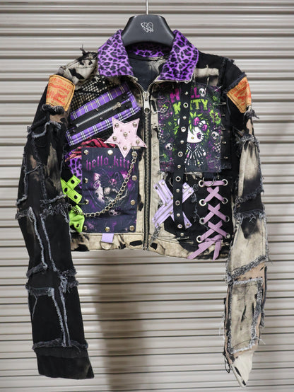 Violet Chaos Patchwork Jacket RA1023