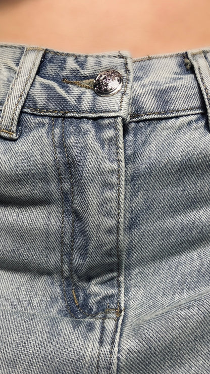 Petal Denim Pants A499