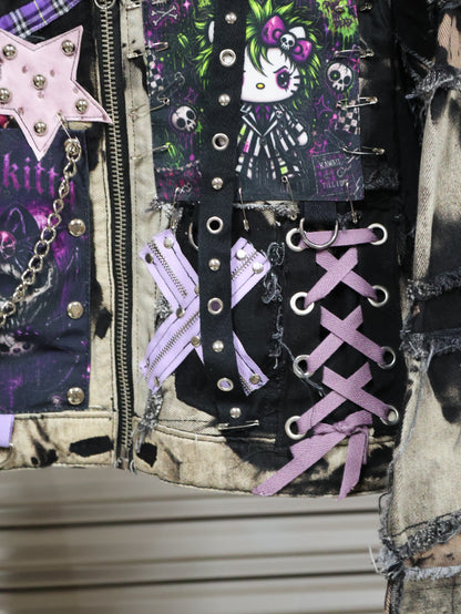 Violet Chaos Patchwork Jacket RA1023
