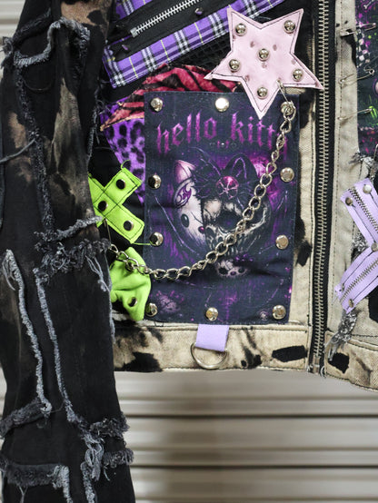 Violet Chaos Patchwork Jacket RA1023