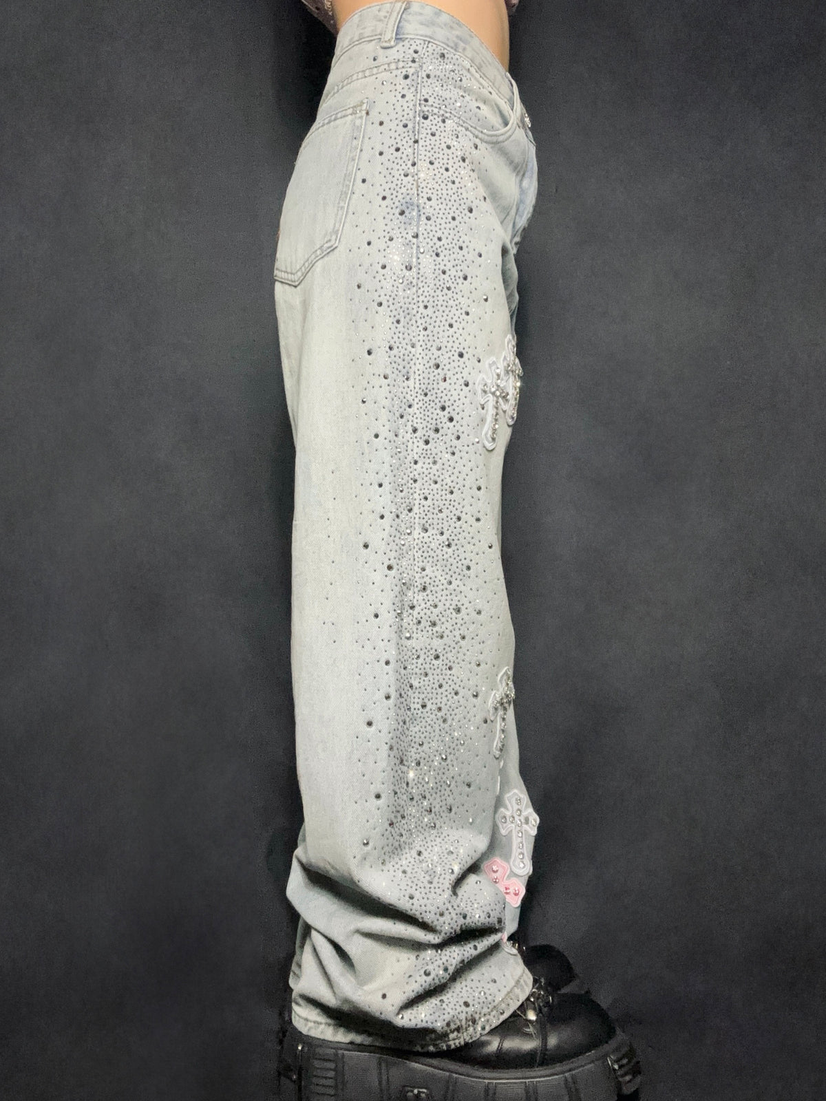 Petal Denim Pants A499