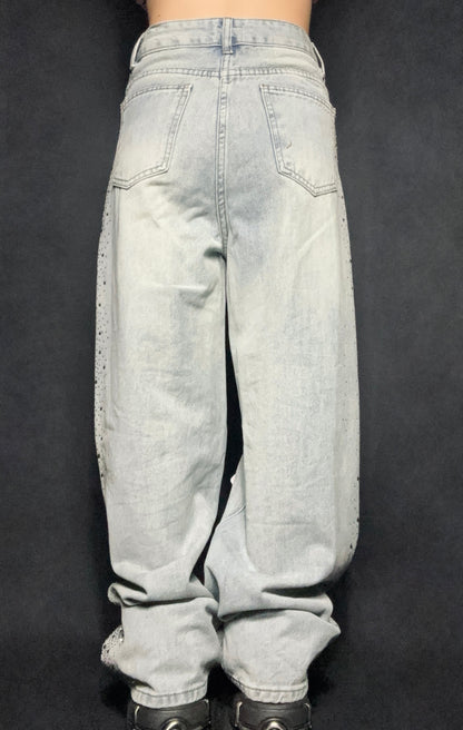 Petal Denim Pants A499