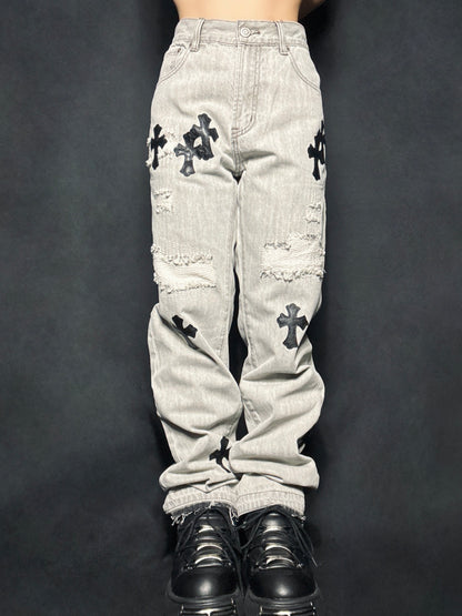 cross patch denim A241