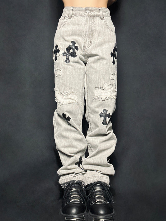 cross patch denim A241