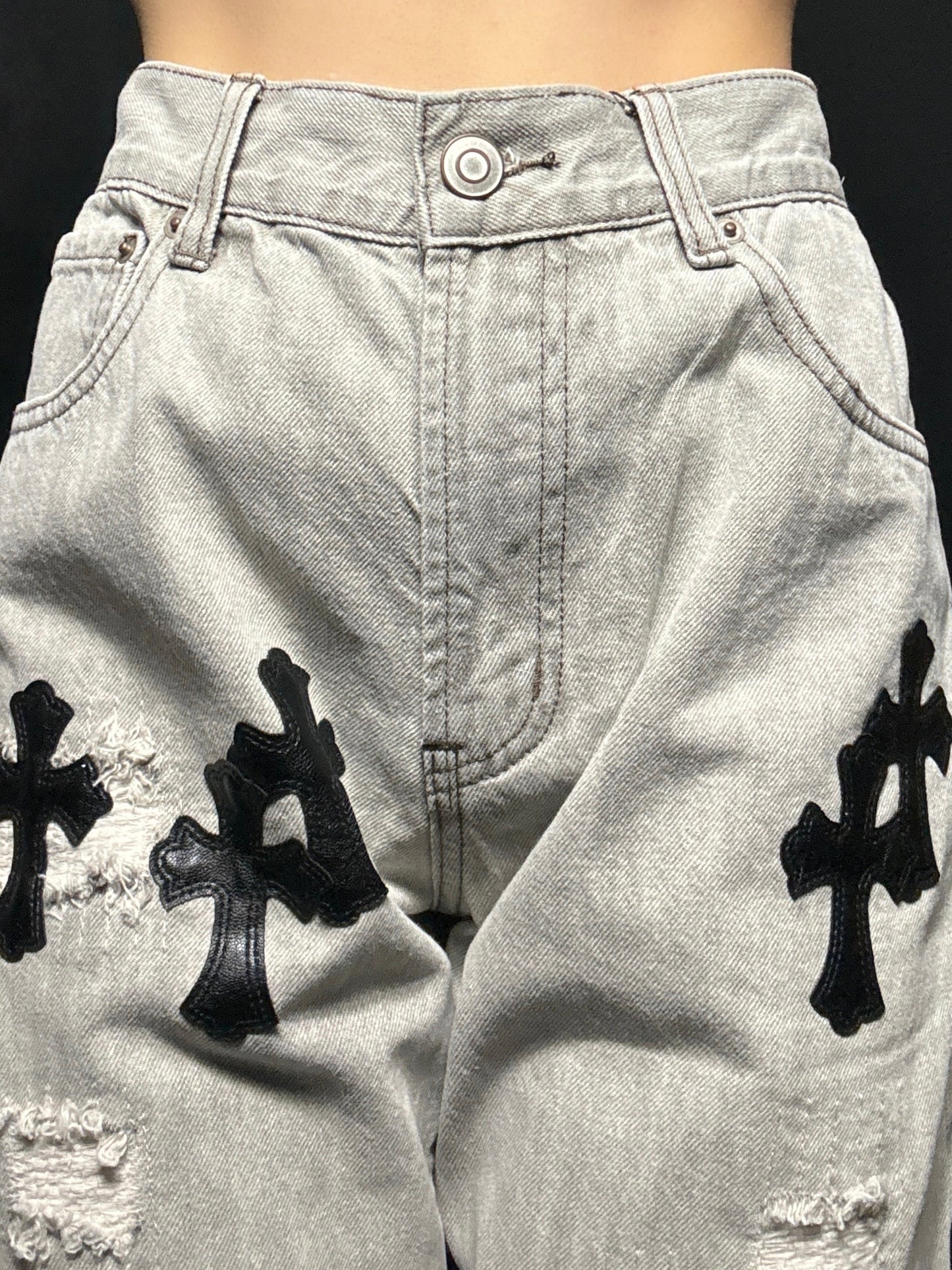 cross patch denim A241