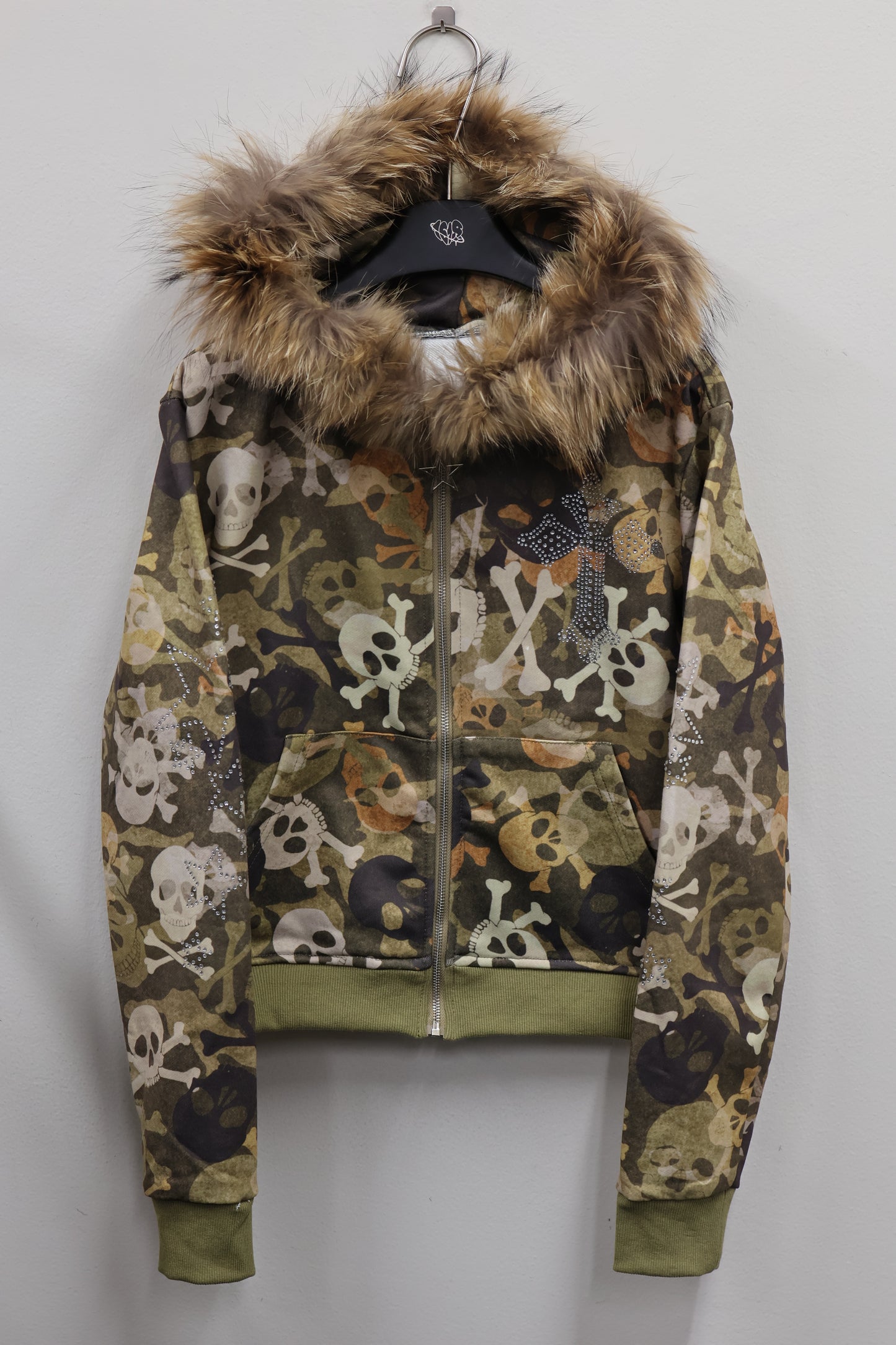 25-940 Skull Camo Fur Jacket  A346