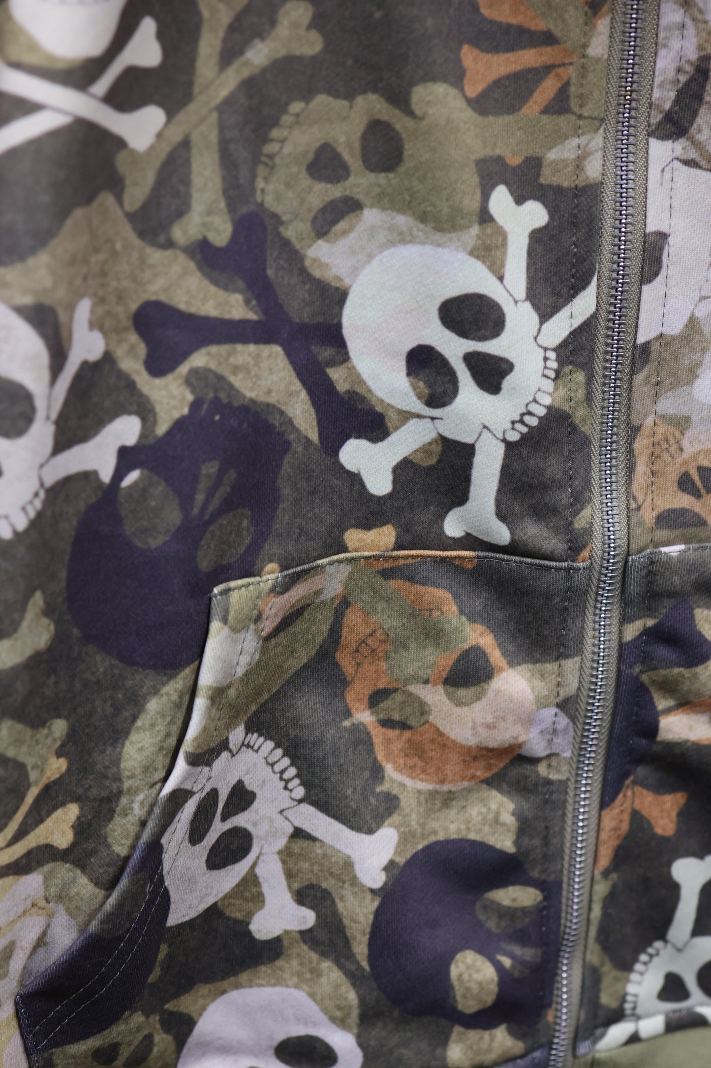 25-940 Skull Camo Fur Jacket  A346