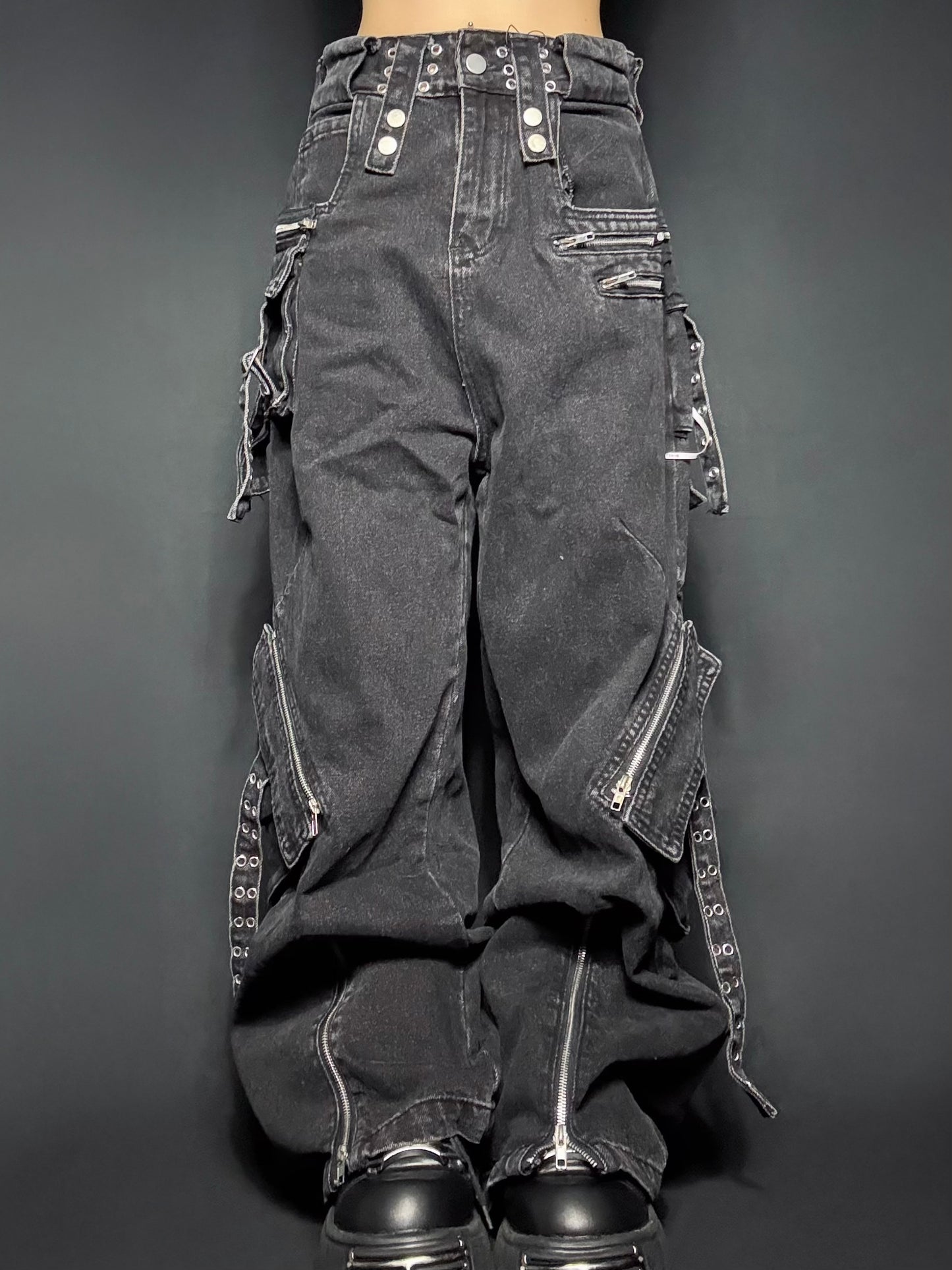 zip pocket cargo denim A3