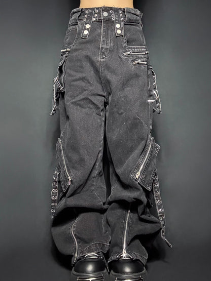 zip pocket cargo denim A3