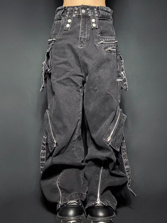zip pocket cargo denim A3