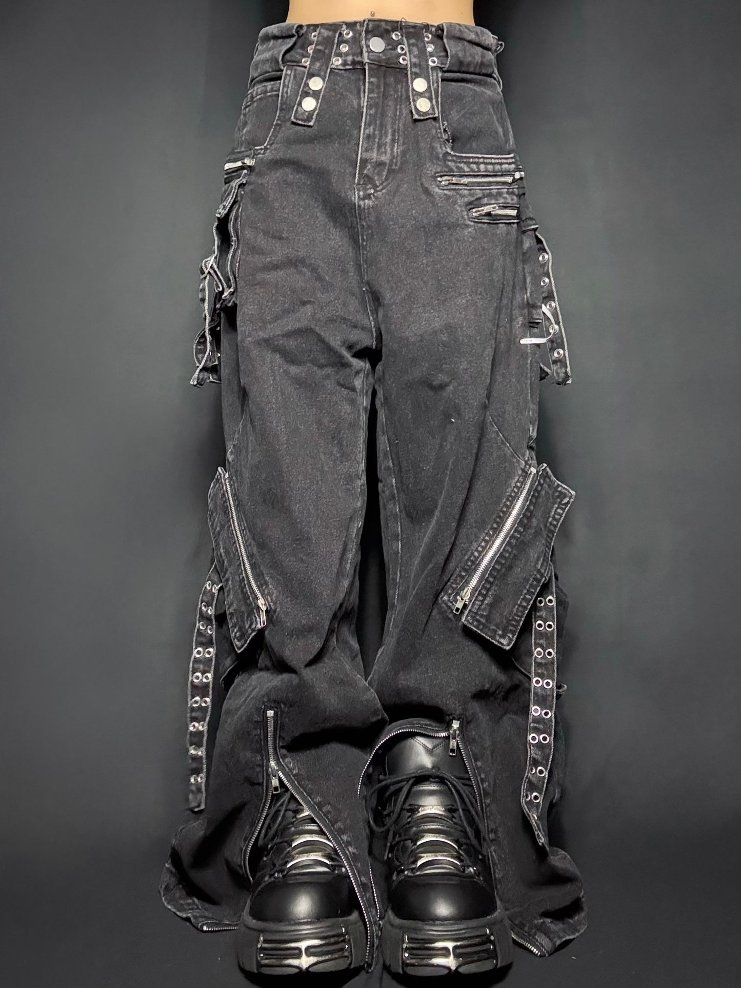 zip pocket cargo denim A3