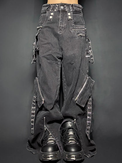 zip pocket cargo denim A3
