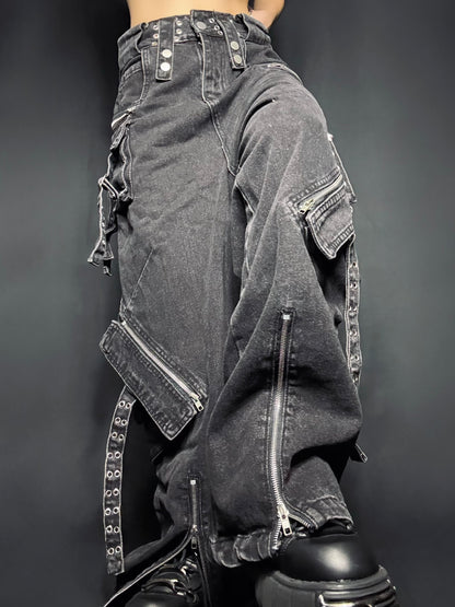 zip pocket cargo denim A3