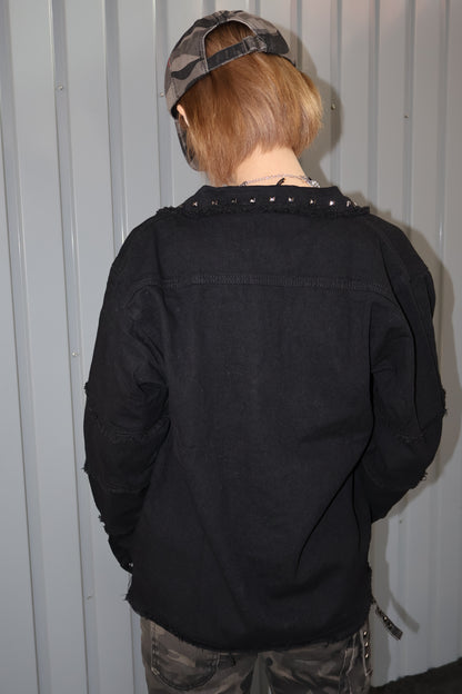 studs denim shirt A322