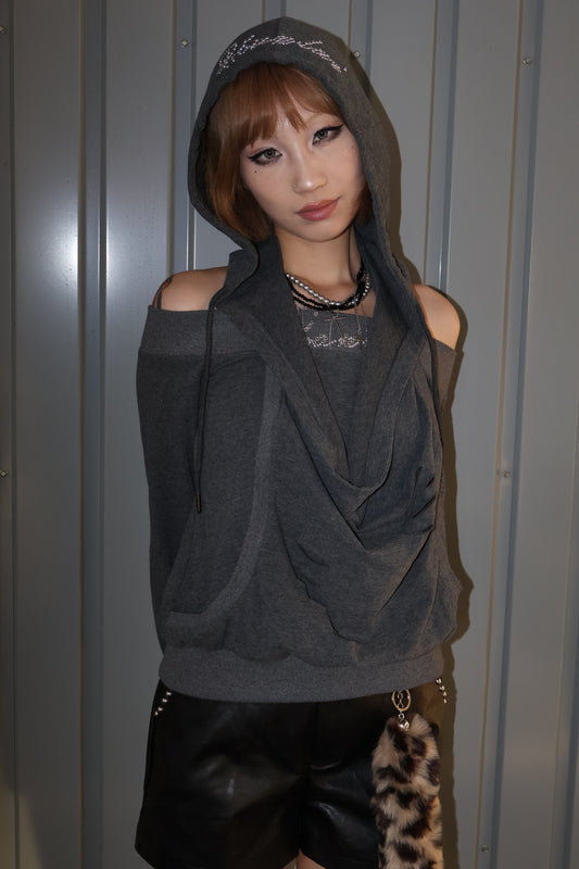 25-938 Drape Zip Hoodie A384