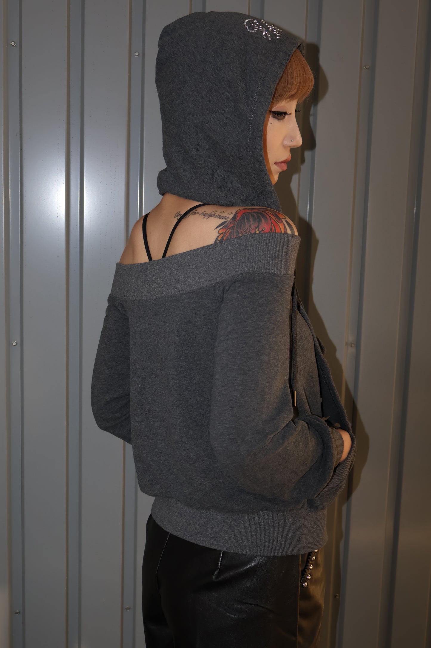 25-938 Drape Zip Hoodie A384