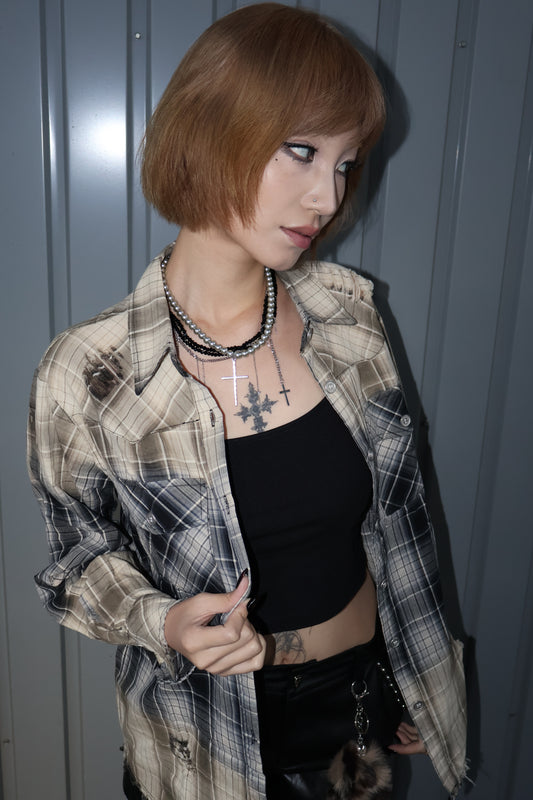 bicolor checkshirt A305